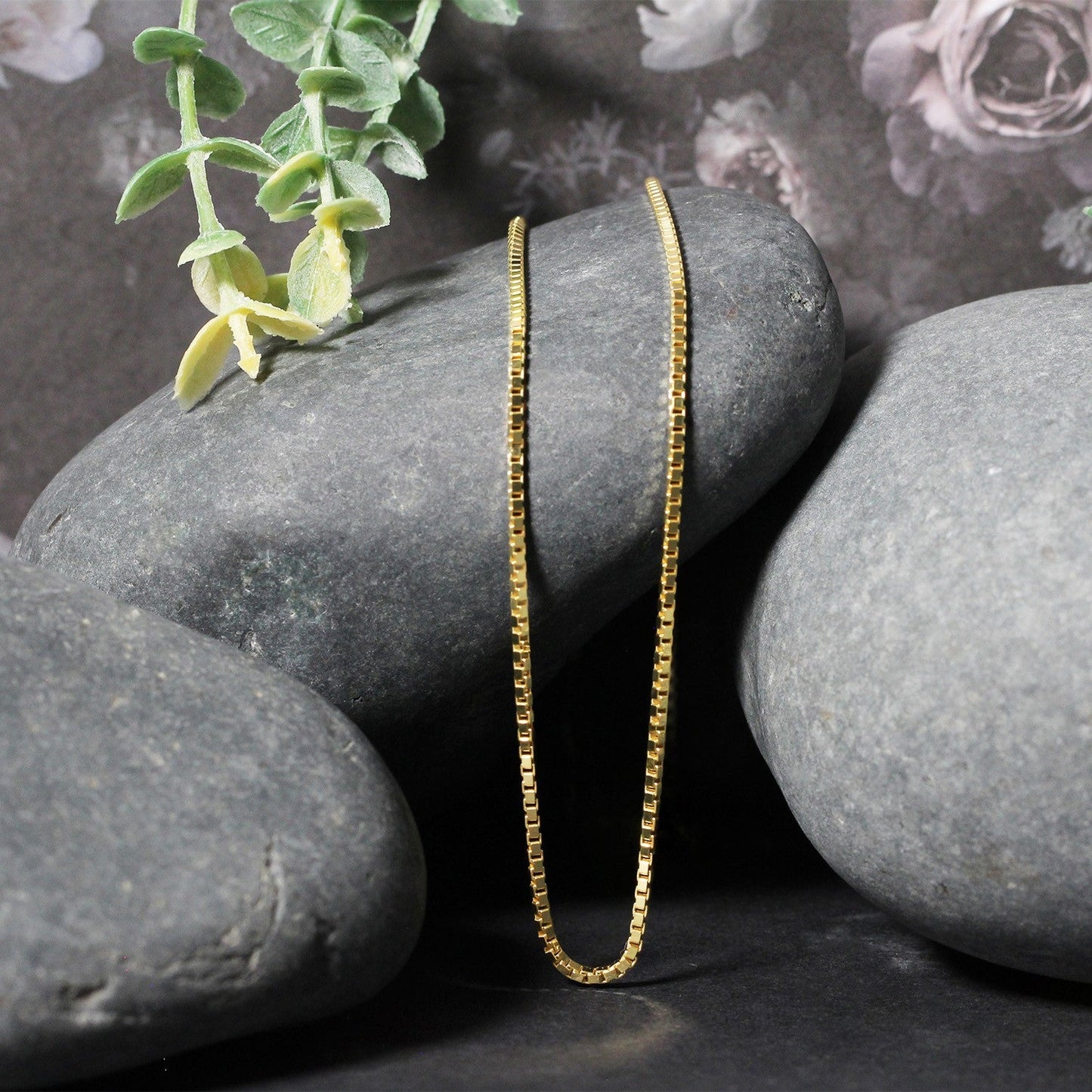 Cadena clásica de oro amarillo de 14k de 1,4 mm