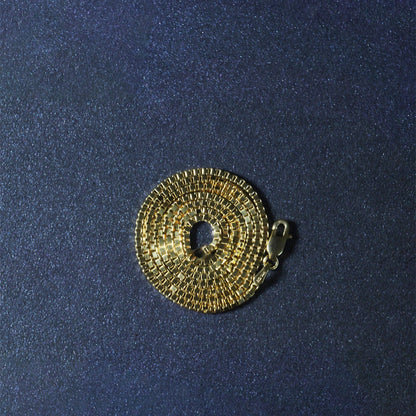 Cadena clásica de oro amarillo de 14k de 1,4 mm