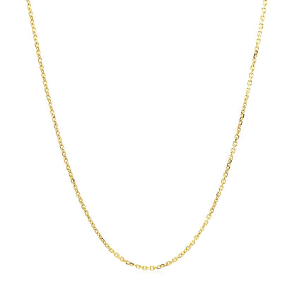 Cadena de cable de oro amarillo de 18k de 1.1mm