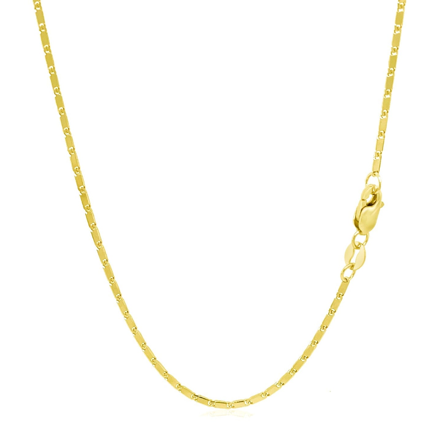 Cadena con colgante Lumina de oro amarillo de 14k y 1,0 mm
