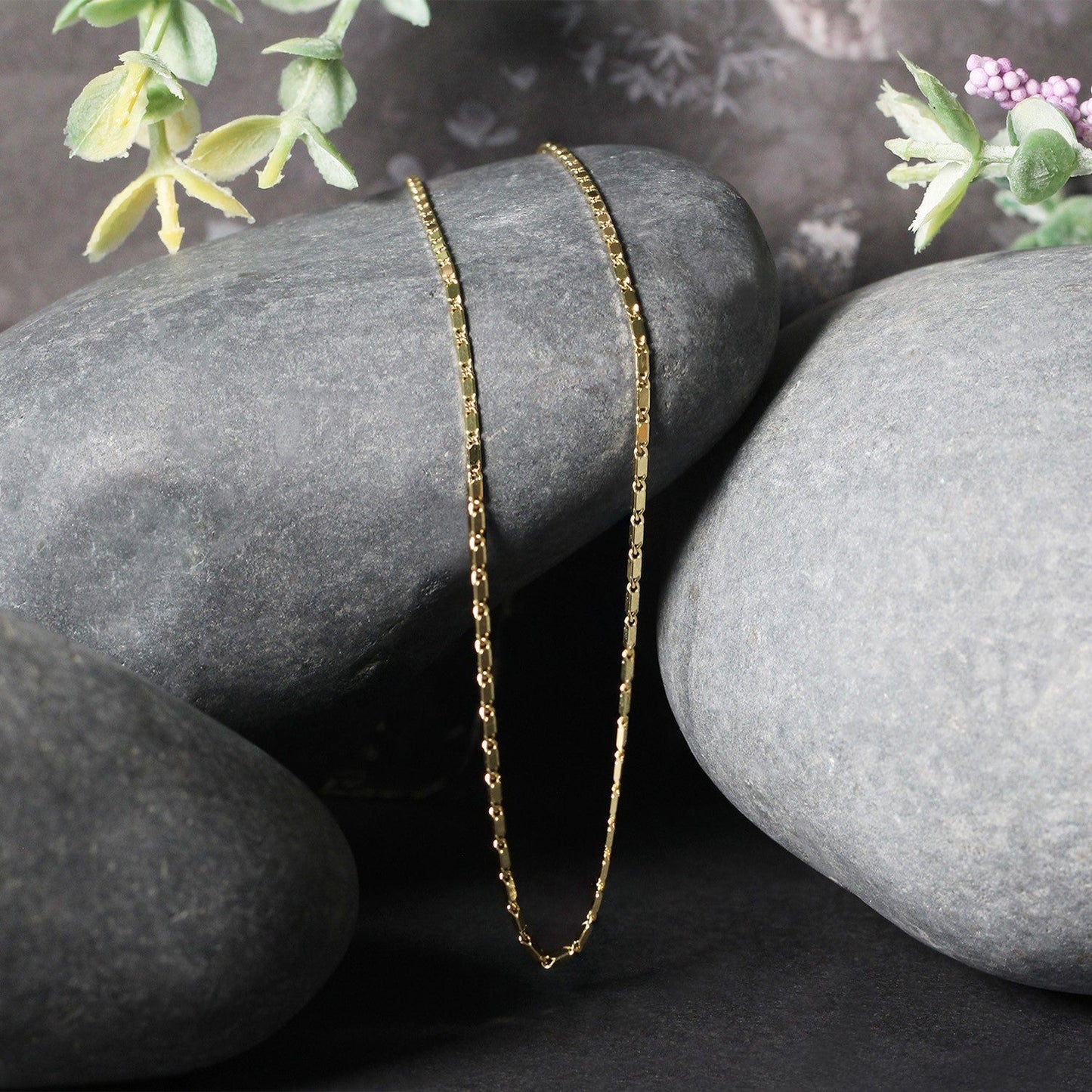 Cadena con colgante Lumina de oro amarillo de 14k y 1,0 mm