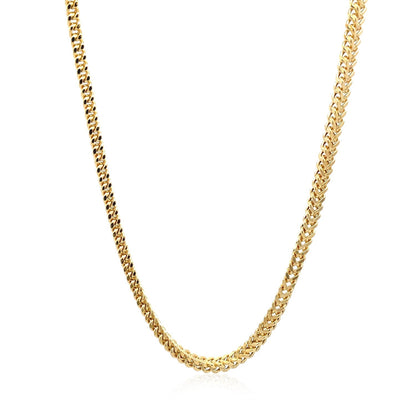 Cadena de espiga de oro amarillo de 14k ligera (3.20 mm)