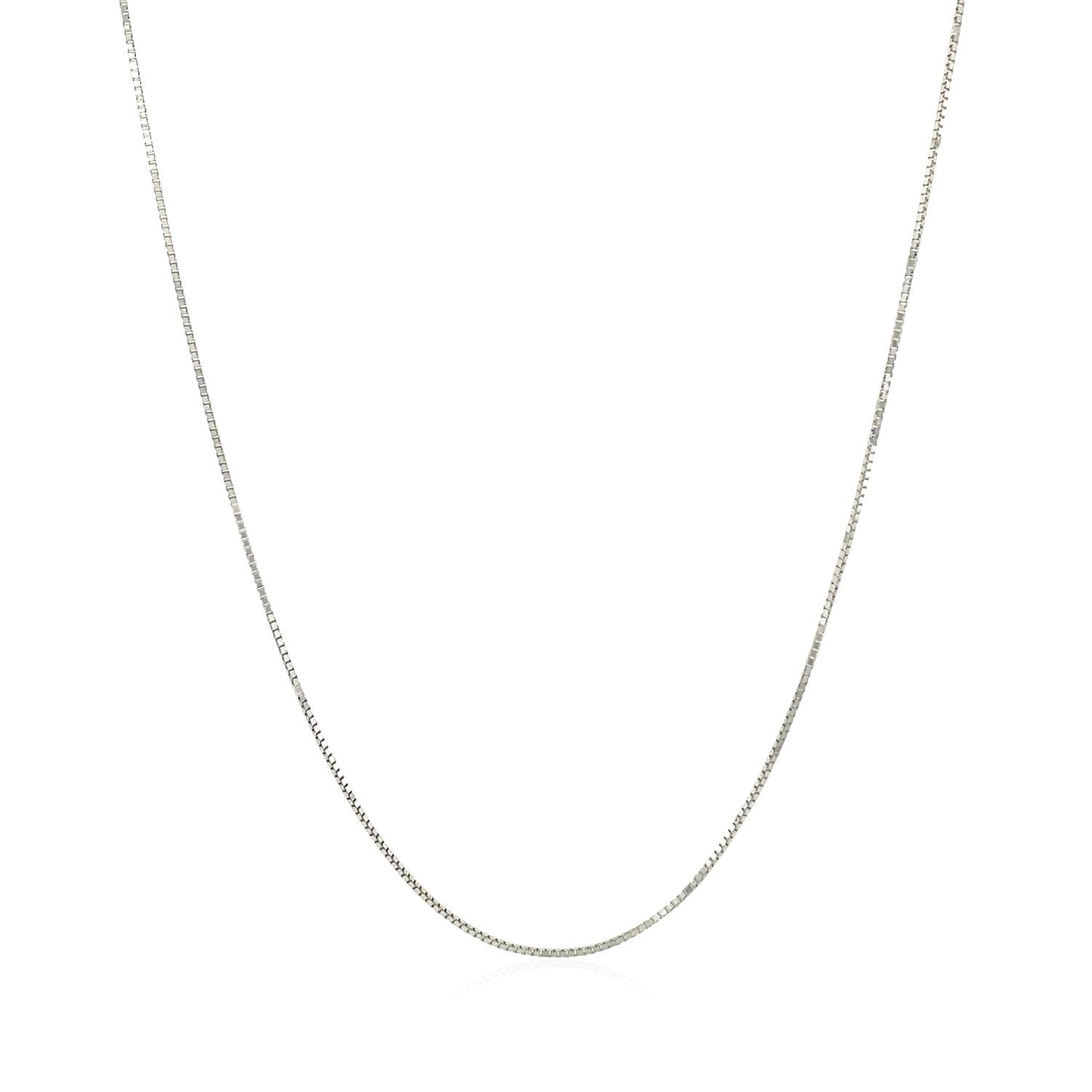 Cadena clásica de oro blanco de 10k de 0.6 mm