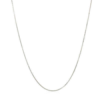 Cadena clásica de oro blanco de 10k de 0.6 mm