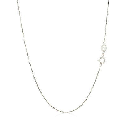 Cadena clásica de oro blanco de 10k de 0.6 mm