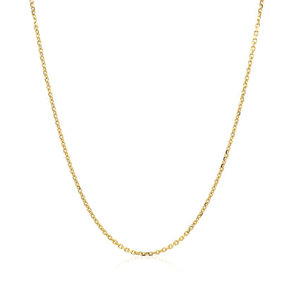 Cadena de Eslabones de Cable con Corte de Diamante de Oro Amarillo de 14k 1.1mm