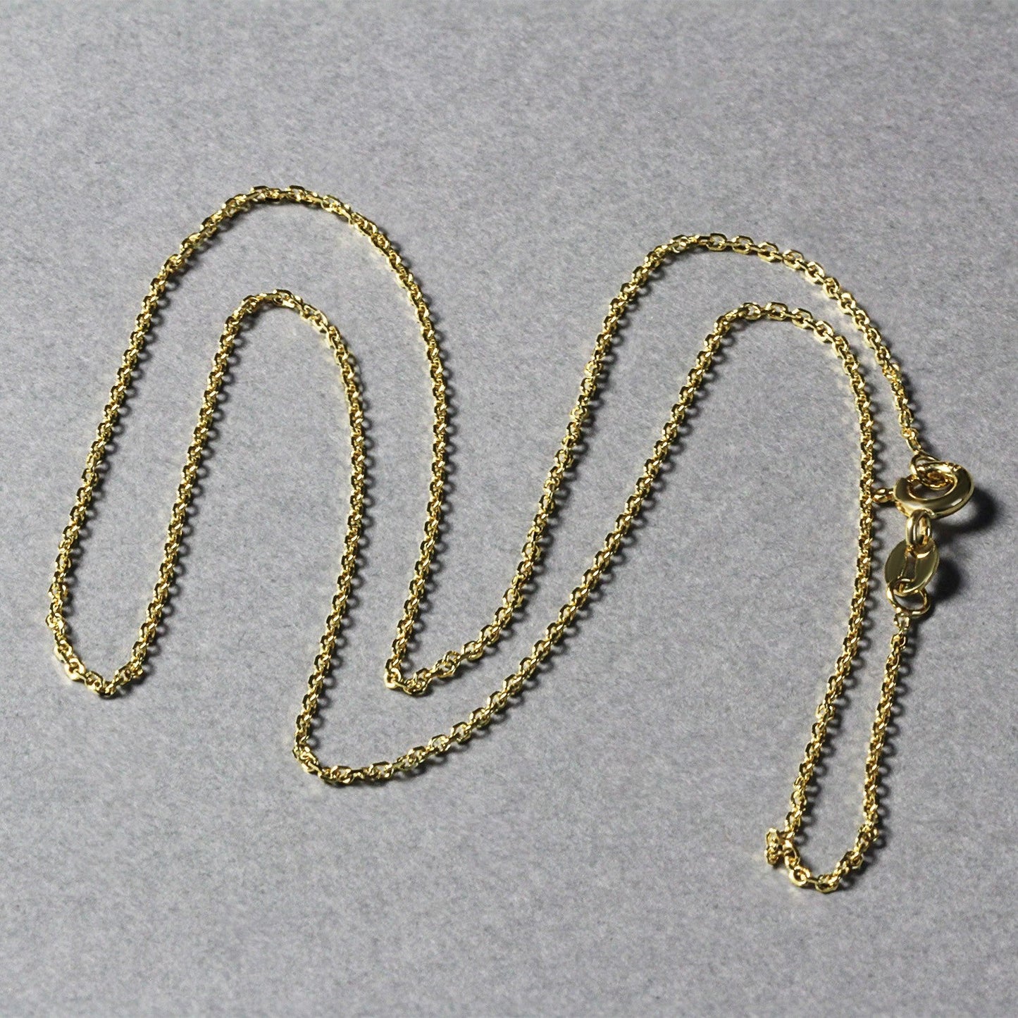 Cadena de Eslabones de Cable con Corte de Diamante de Oro Amarillo de 14k 1.1mm
