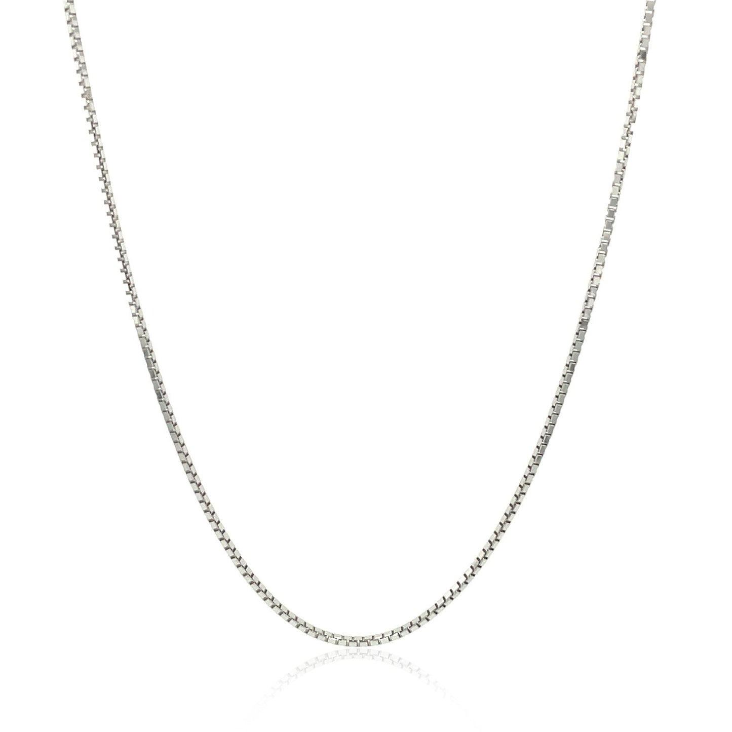 Cadena de caja octogonal de oro blanco de 14k (1.00 mm)