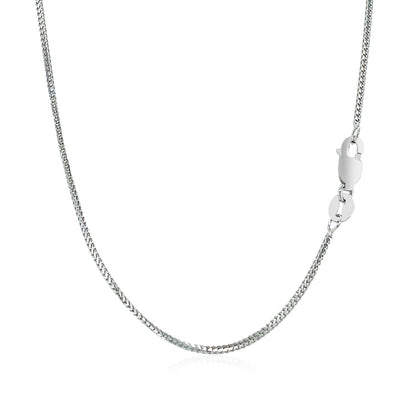 Cadena Franco de Oro Blanco de 14k y 0.9mm