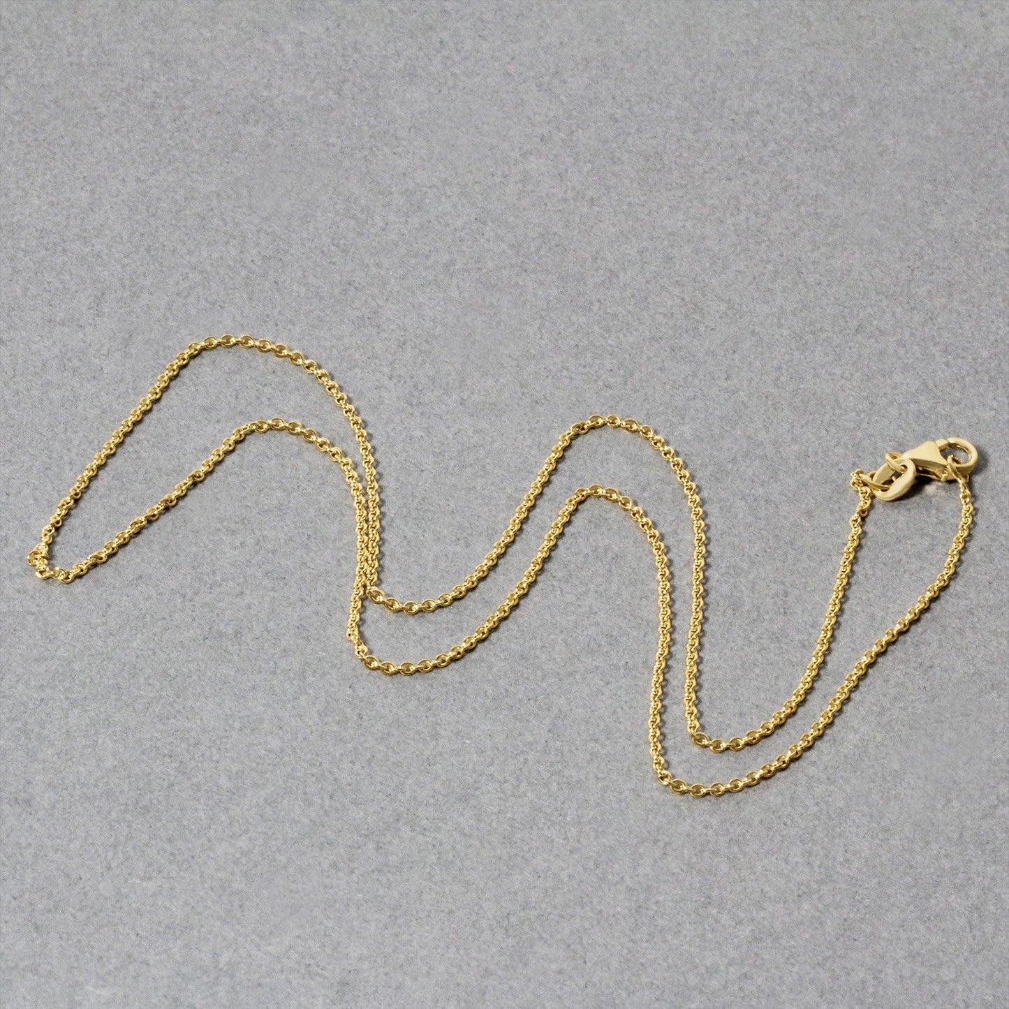Cadena de Eslabones Redondos de Oro Amarillo de 14k de 1.2mm