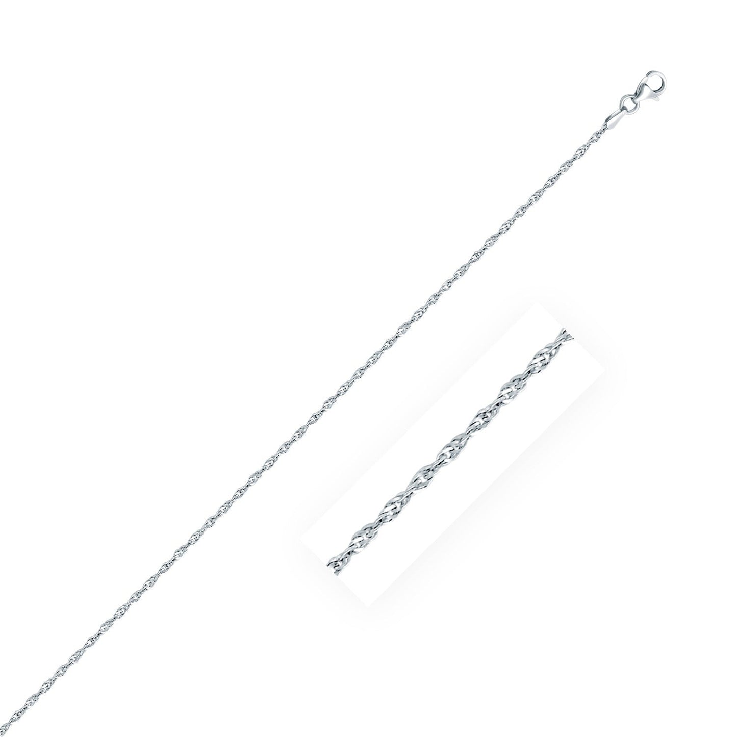 Cadena estilo Singapur de plata de ley de 2,0 mm