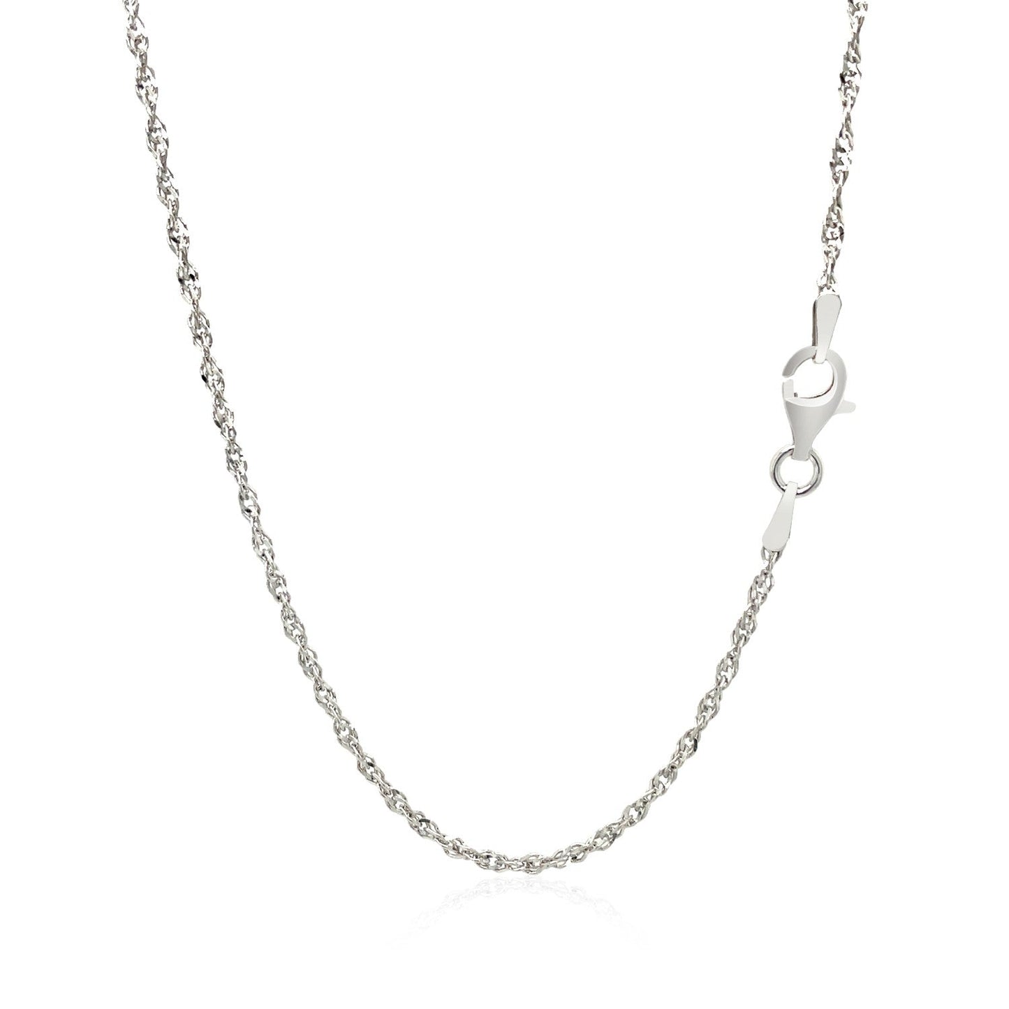 Cadena estilo Singapur de plata de ley de 2,0 mm