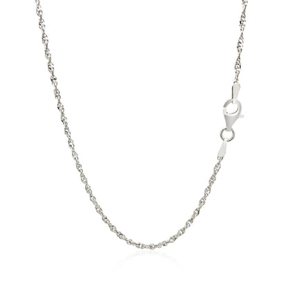 Cadena estilo Singapur de plata de ley de 2,0 mm