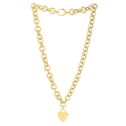 Cadena de eslabones rolo de oro amarillo de 14k (11.40 mm)