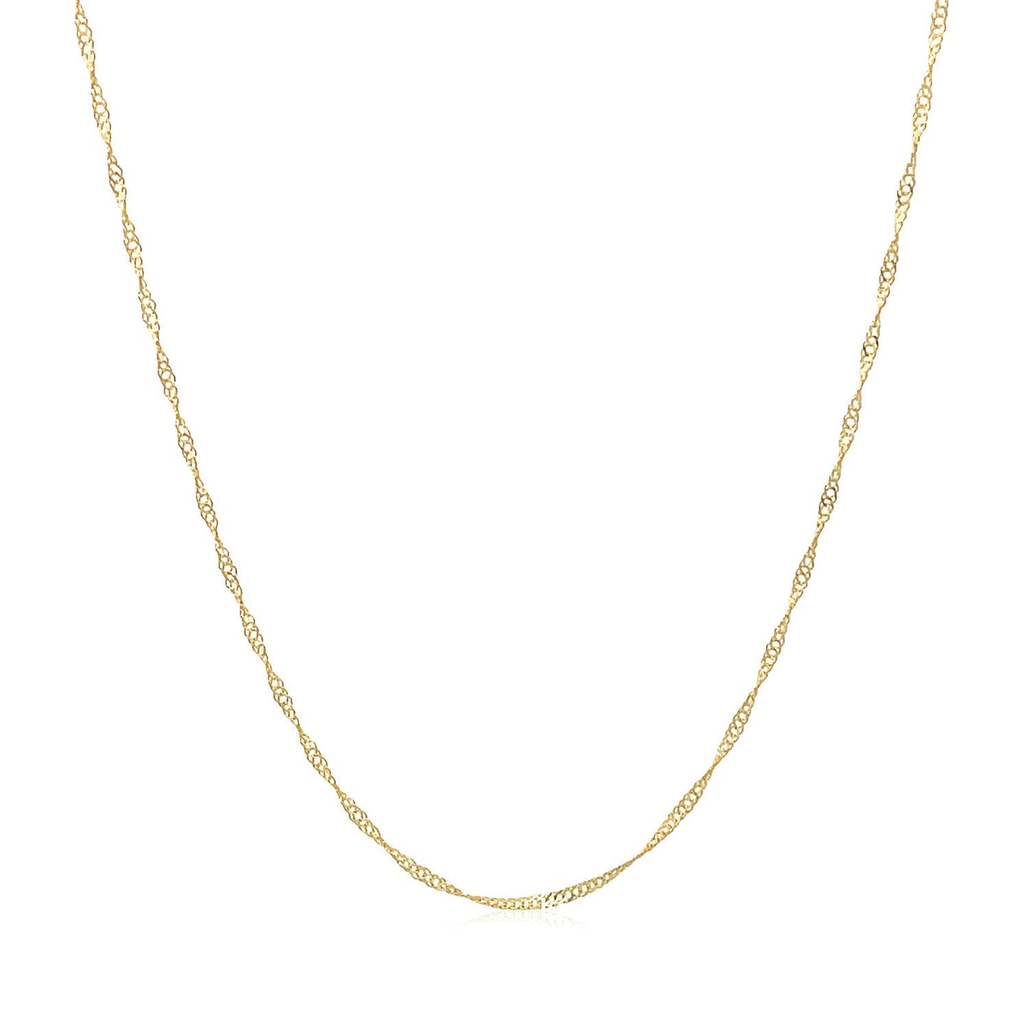 Cadena Singapur de oro amarillo de 14k de 0.6mm