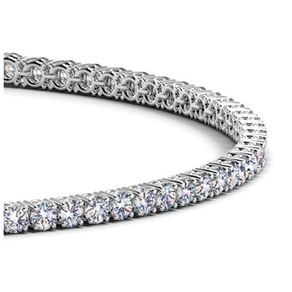 Pulsera de tenis con diamantes redondos cultivados en laboratorio, de oro blanco de 14k (2 ct. p.t. F/G VS2/SI1)