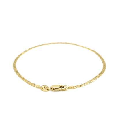 Tobillera de Eslabones Marineros de Oro Amarillo de 10k 1.7mm
