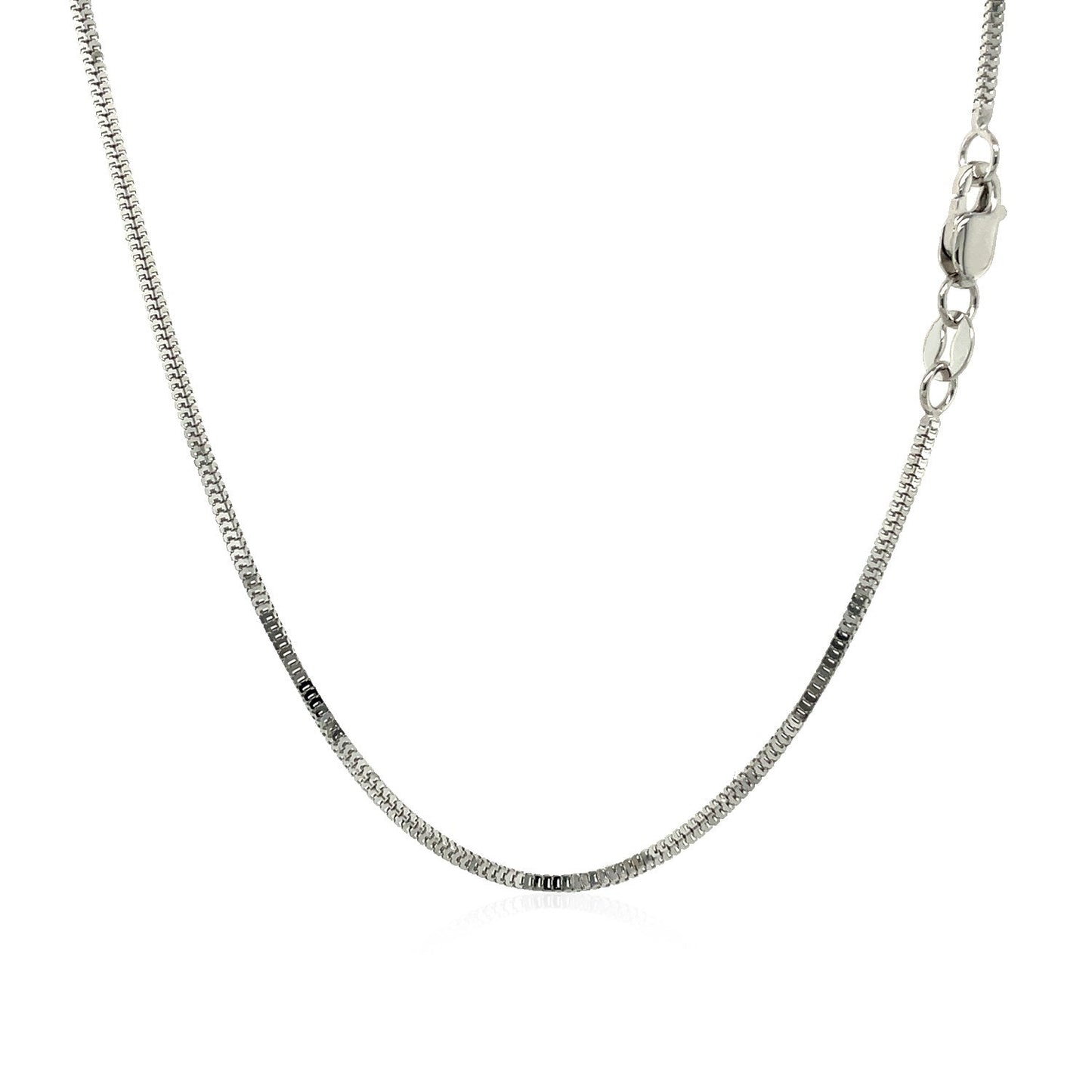 Cadena Milano de Oro Blanco de 14k y 1.1mm