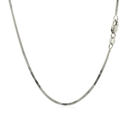 Cadena Milano de Oro Blanco de 14k y 1.1mm