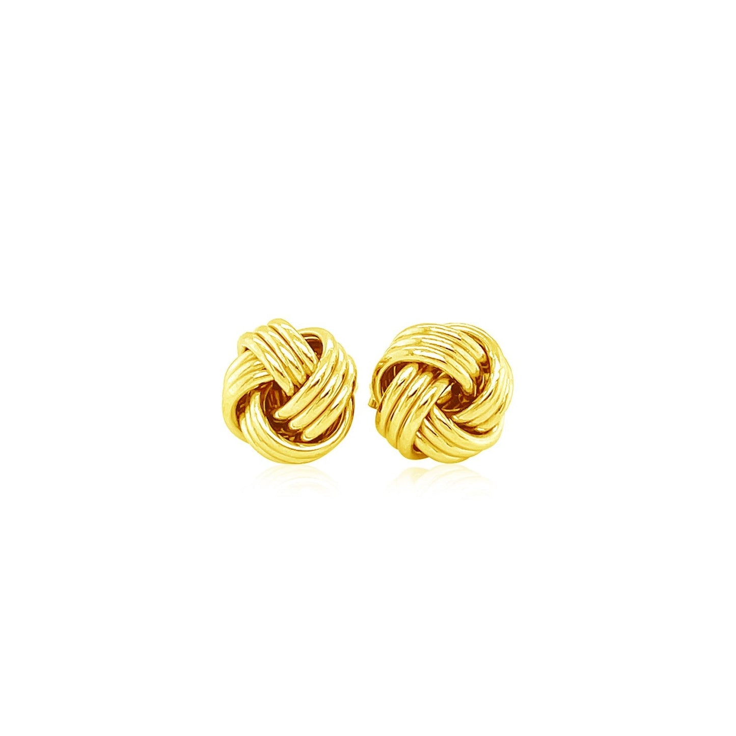Pendientes de Nudo de Amor en Oro Amarillo de 14k