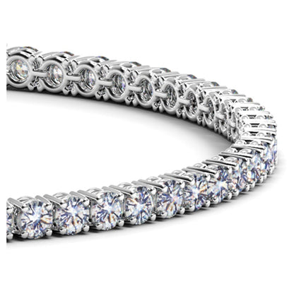 Pulsera de tenis con diamantes redondos cultivados en laboratorio, en oro blanco de 14k (5 quilates, F/G, VS2/SI1)