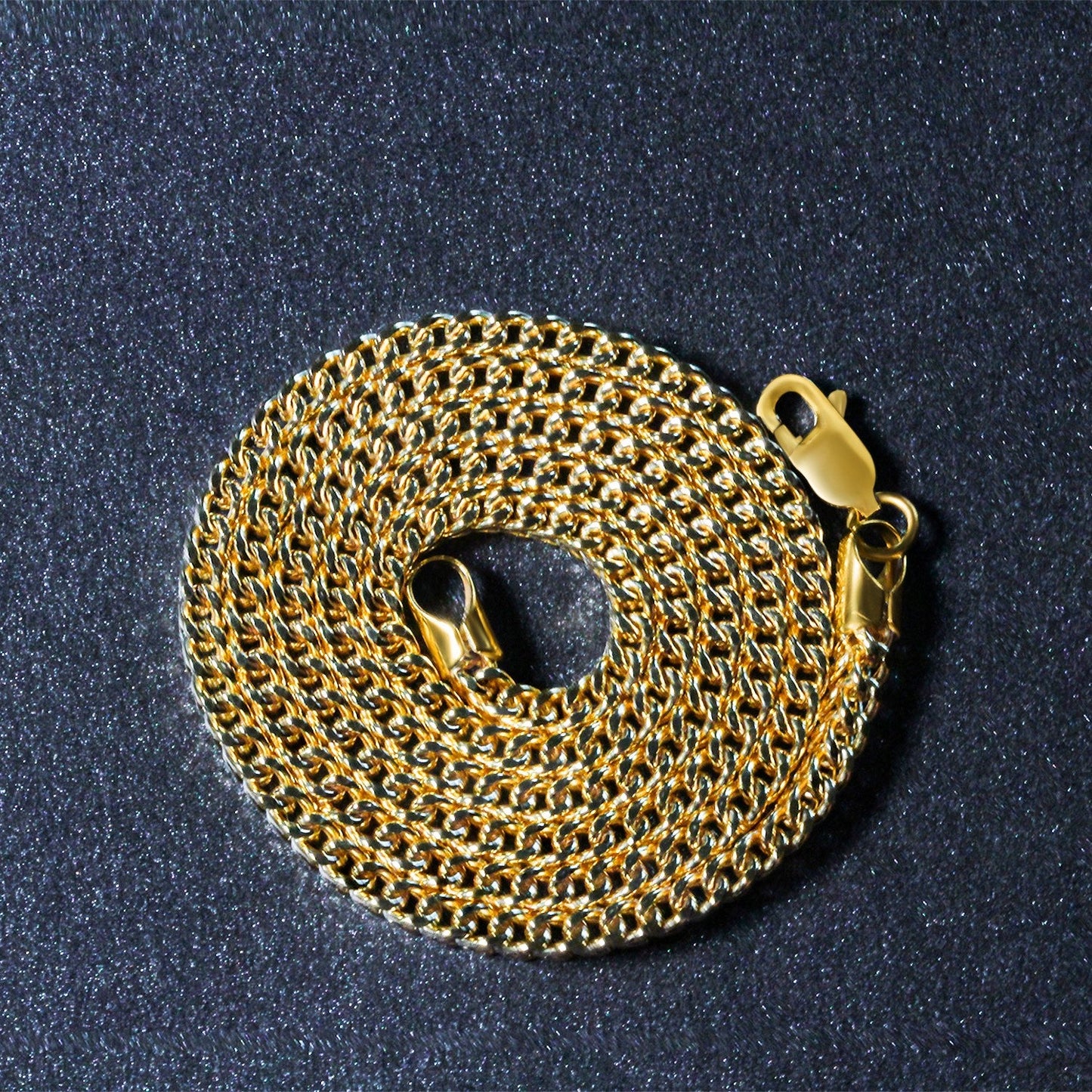 Cadena Franco cuadrada de oro amarillo de 14k y 3.2mm