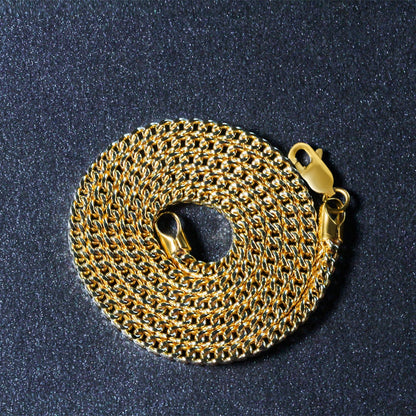 Cadena Franco cuadrada de oro amarillo de 14k y 3.2mm