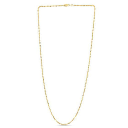 Cadena de cuentas Moon Cut en oro amarillo de 14k (2,00 mm)