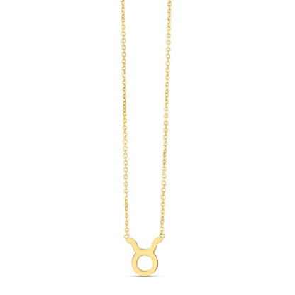 Collar Tauro de oro amarillo de 14 quilates