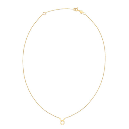 Collar Tauro de oro amarillo de 14 quilates
