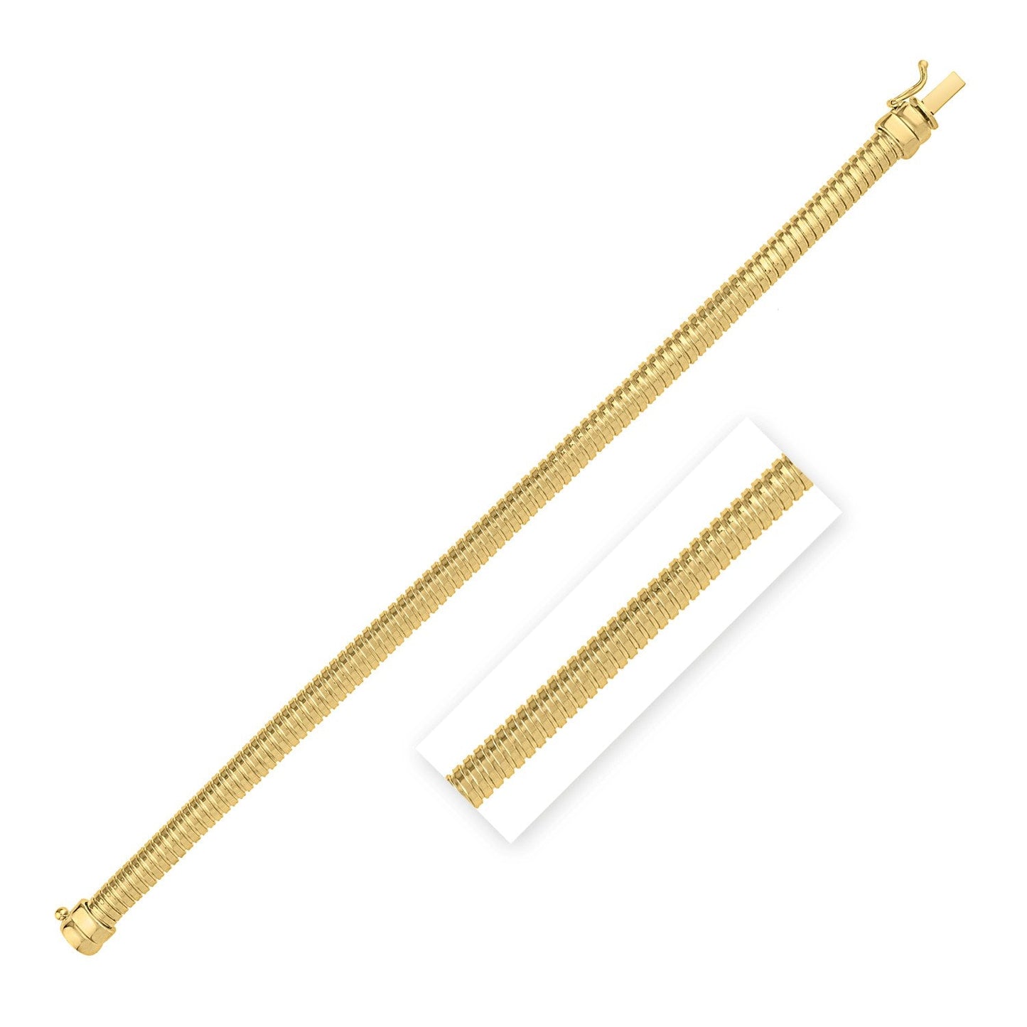 Pulsera Tubogas de Oro Amarillo de 14k (5.00 mm)