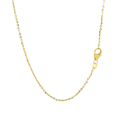 Cadena de oro amarillo de 14k de doble hebra con luna y estrella infladas