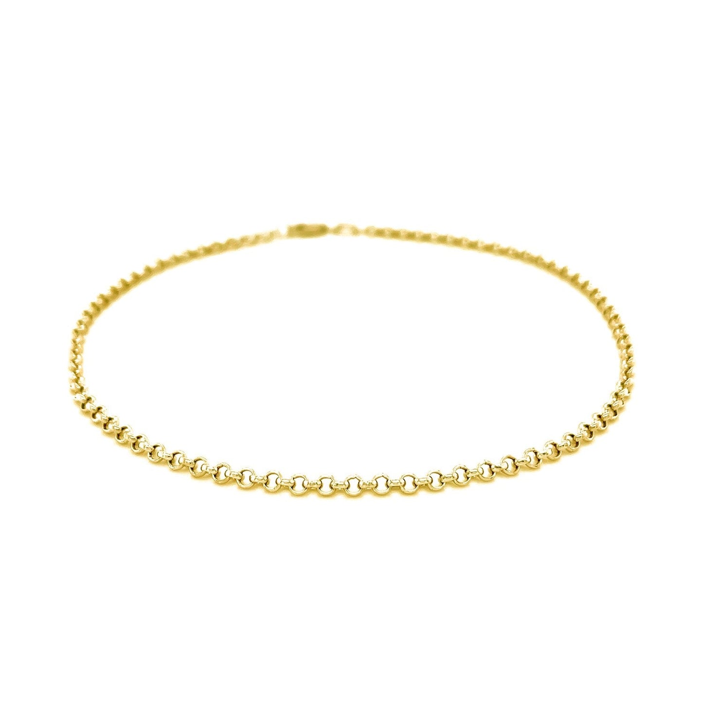 Tobillera rolo de oro amarillo de 10k y 2,3mm