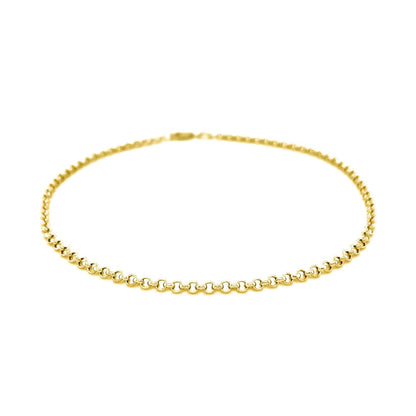 Tobillera rolo de oro amarillo de 10k y 2,3mm