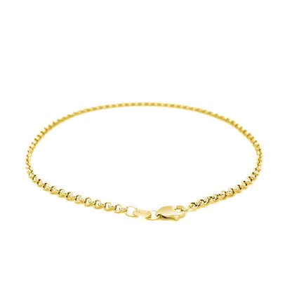 Tobillera rolo de oro amarillo de 10k y 2,3mm