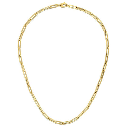 Cadena de eslabones ovalados gruesos de oro amarillo de 14K (4.2 mm)