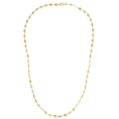 Collar de oro amarillo de 14k con círculos pulidos