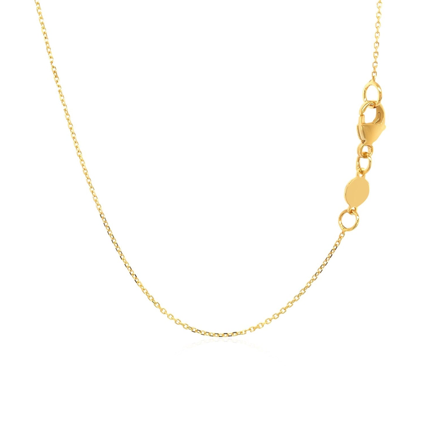 Collar de oro amarillo de 14k con el nombre LOVE
