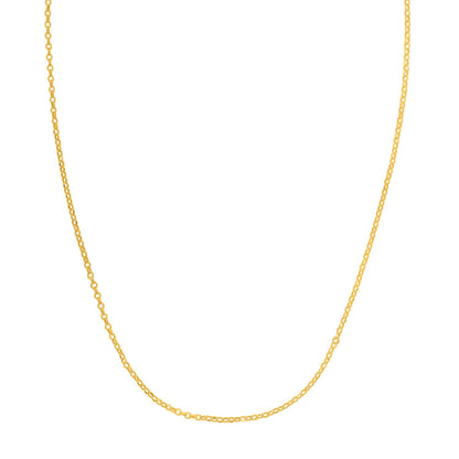 Cadena doble extensible de oro amarillo de 14k (1,40 mm)