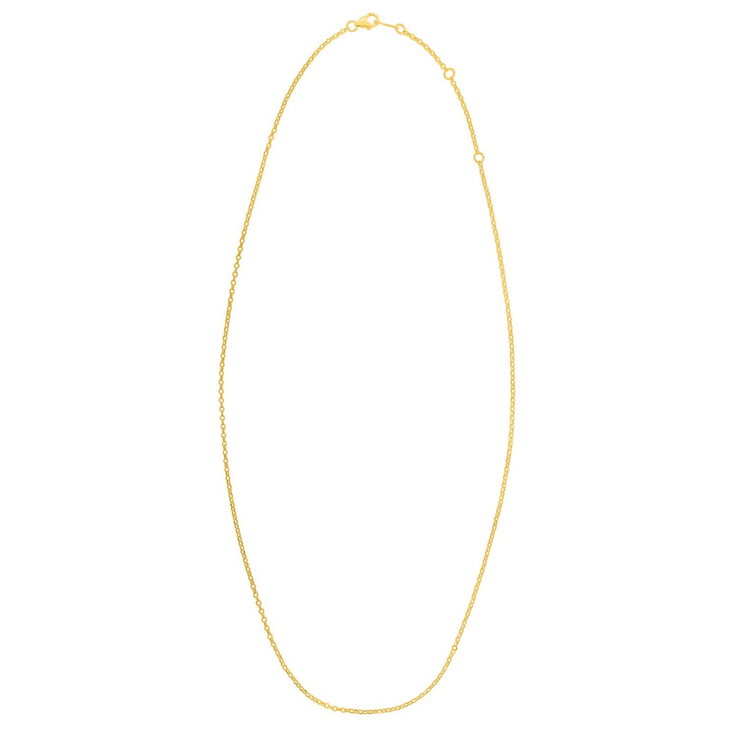 Cadena doble extensible de oro amarillo de 14k (1,40 mm)