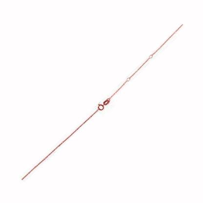 Cadena ajustable de oro rosa de 14k (0.97 mm)