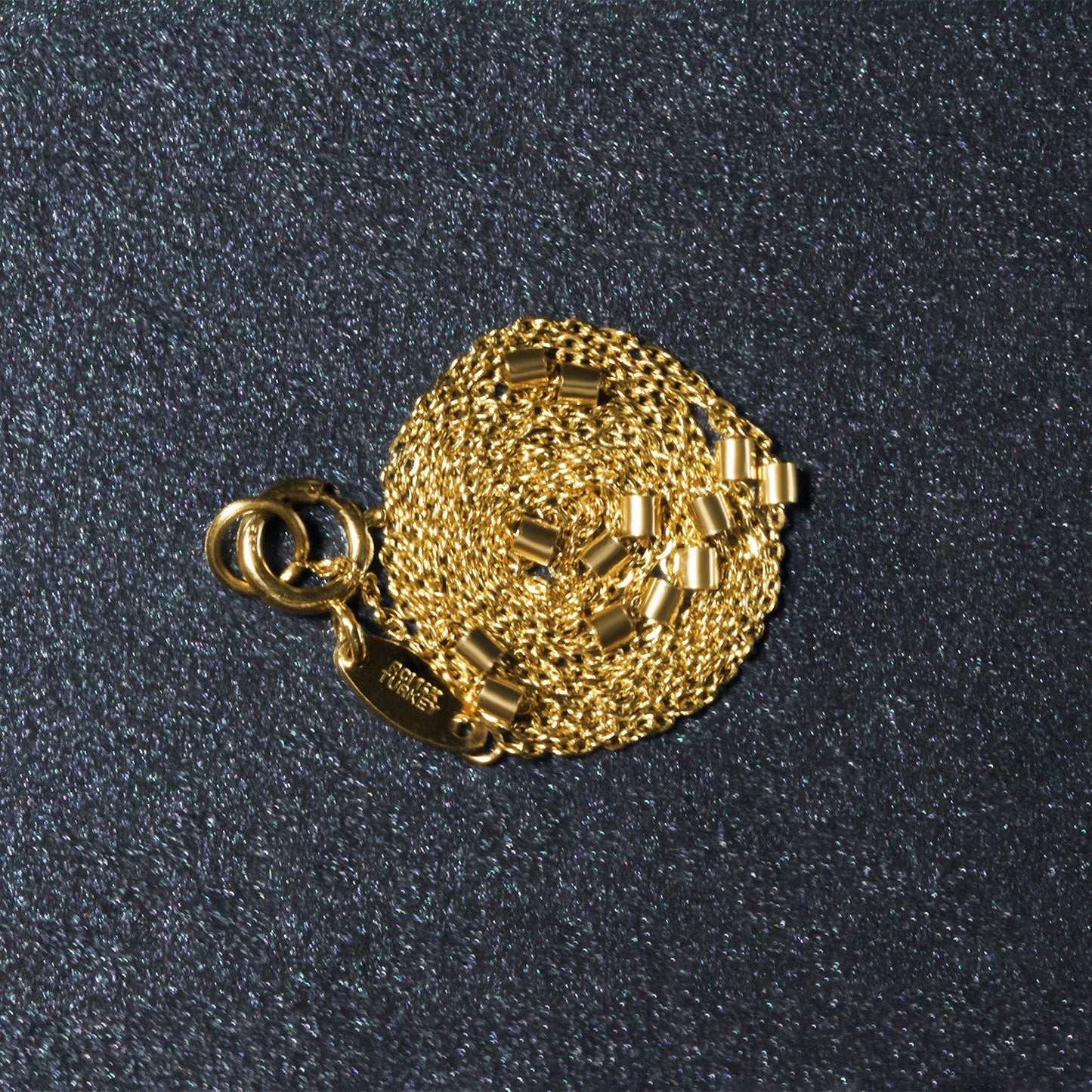 Cadena de eslabones de cuentas en oro amarillo de 14k (1,5 mm)