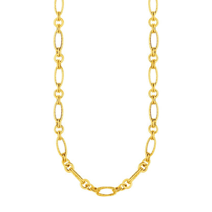 Collar de eslabones retorcidos y pulidos de oro amarillo de 14k