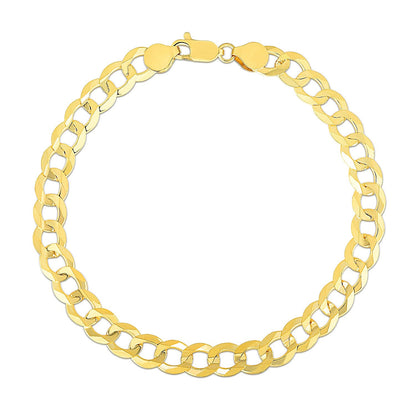 Pulsera de eslabones 10k de oro amarillo de 7.0mm