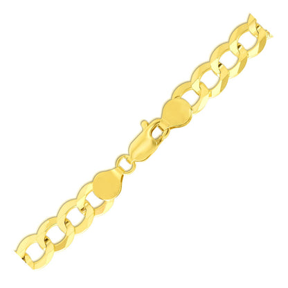Pulsera de eslabones 10k de oro amarillo de 7.0mm