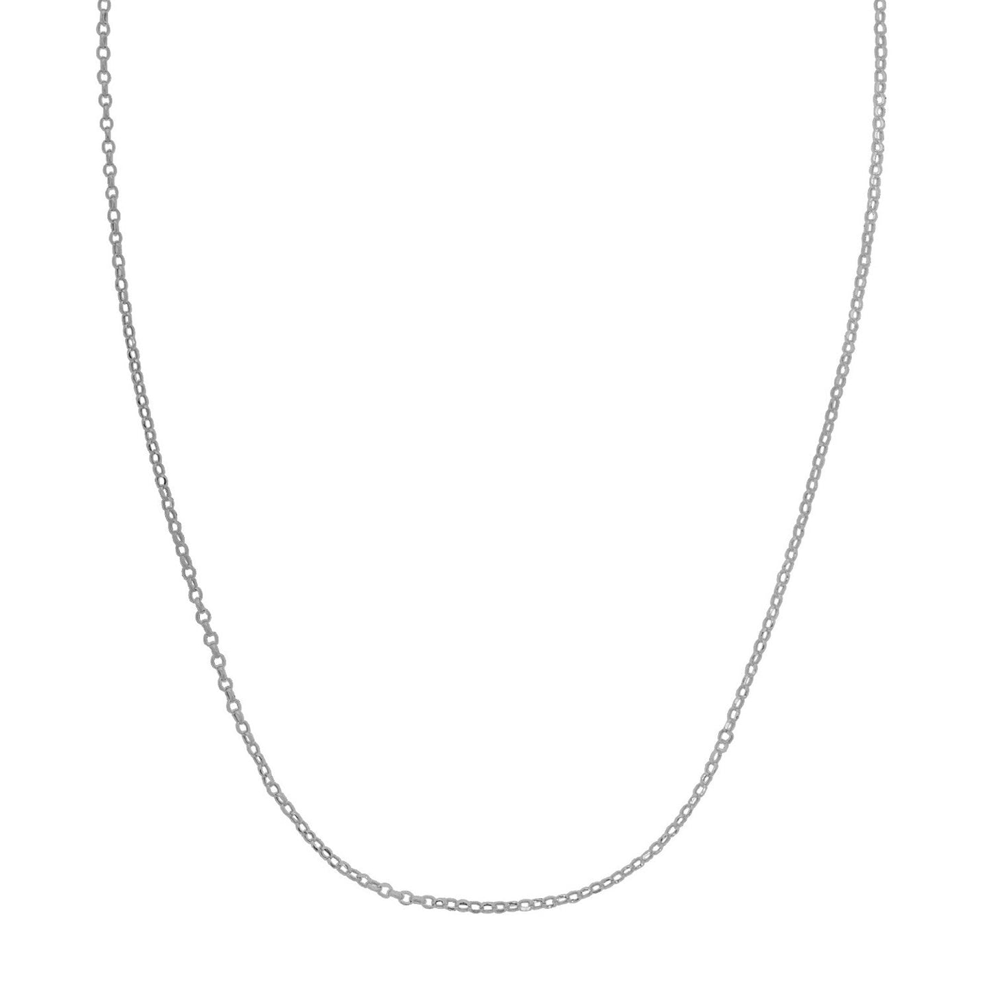 Cadena de cable doble extensible en oro blanco de 14k (1.40 mm)
