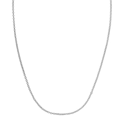 Cadena de cable doble extensible en oro blanco de 14k (1.40 mm)