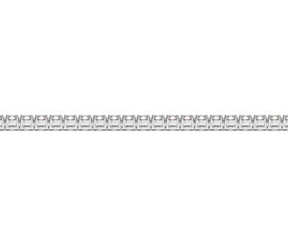 Pulsera de tenis de oro blanco de 14k con diamantes redondos cultivados en laboratorio (4 qtpc F/G VS2/SI1)
