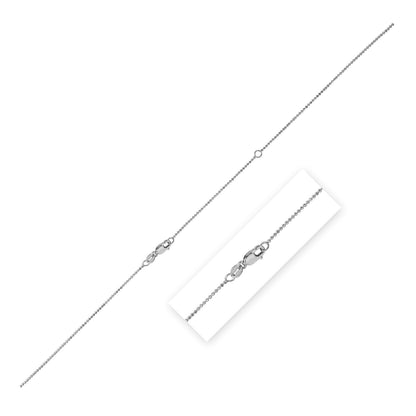 Doble cadena con eslabones extensibles en oro blanco de 14k (1.00 mm)