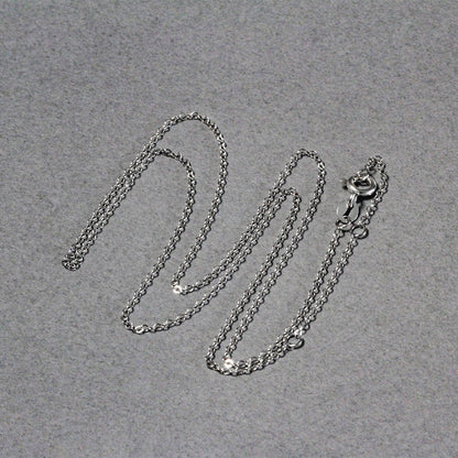 Cadena Piatto Doble Extensible de Oro Blanco de 14k (1.2mm)